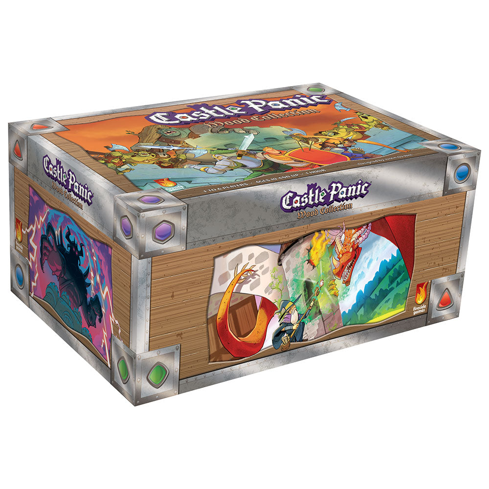 The box fro the Castle Panic Wood Collection on a white background