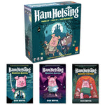 The Ham Helsing board game with all 3 books of the Ham Helsing series.