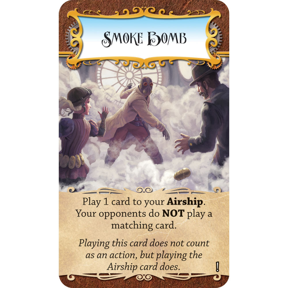 Dastardly Dirigibles Steampunk Airship Card Game Smoke Bomb Promo Card