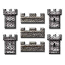 Castle Panic wall and tower tokens