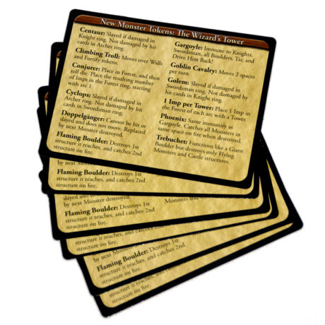 New Monster Token reference cards fanned out