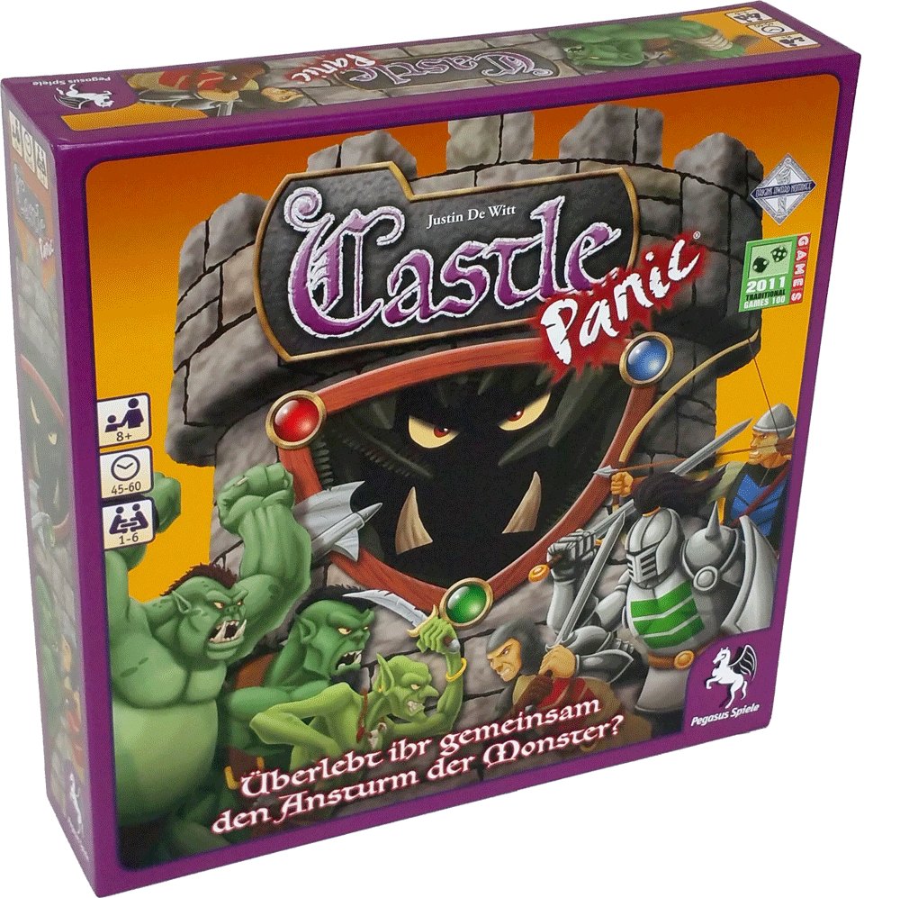 Box cover of German language version of Castle Panic