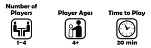 Number of Players: 1-4, Ages 4+, 20 Min