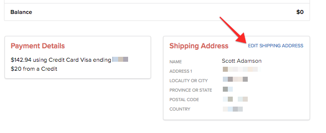 Illustration of how to update your address on Crowd Ox