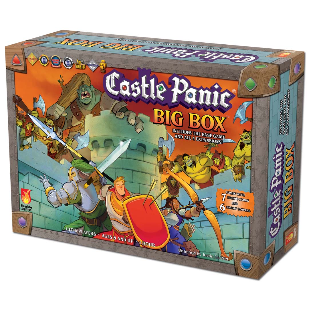 The box for the Castle Panic Big Box over a white background