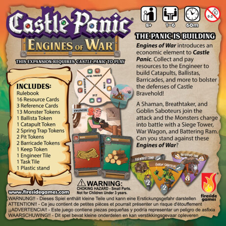 The back of the box for Engines of War Second Edition