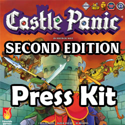 Cover art for Castle Panic with the text Castle Panic Second Edition Press Kit