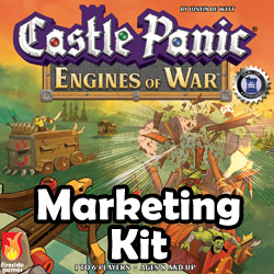 Cover art for Castle Panic Engines of War 2nd Edition with the text Marketing Kit