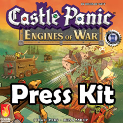 Cover art for Castle Panic Engines of War 2nd Edition with the text Press Kit