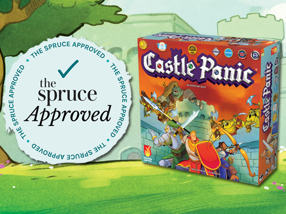 The Spruce seal of approval next to the Castle Panic box
