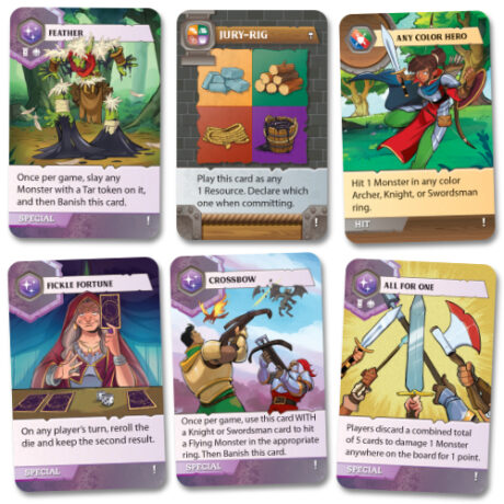 6 promo cards for Castle Panic 2nd Editon